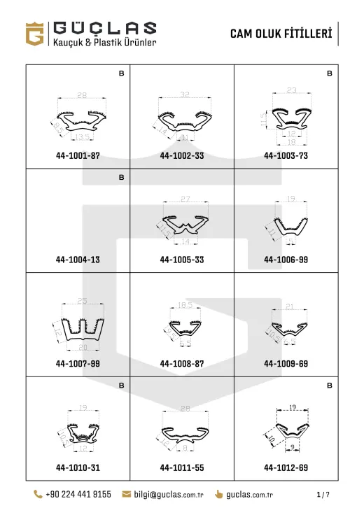 Cam Oluk Fitilleri — Katalog çizimi 1