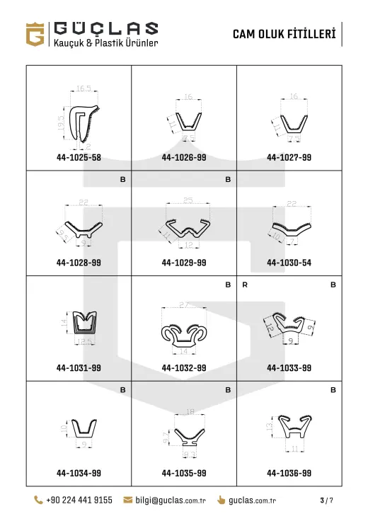Cam Oluk Fitilleri — Katalog çizimi 3