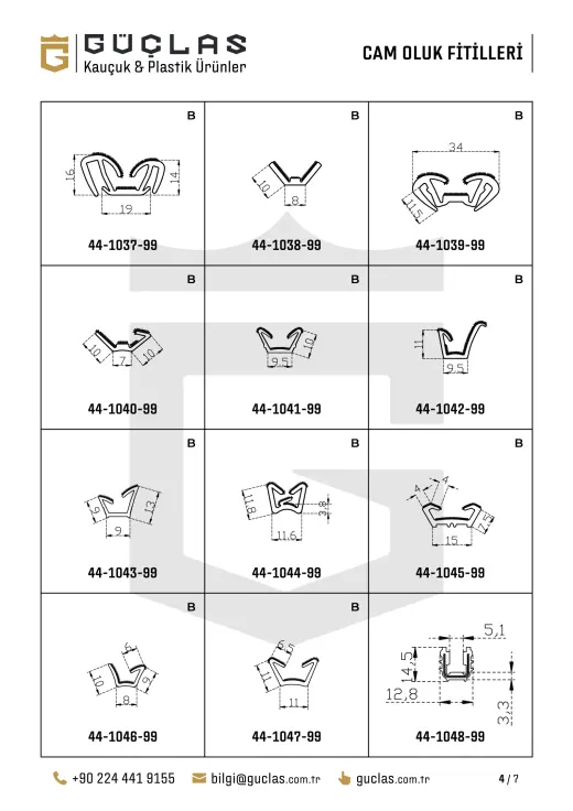 Cam Oluk Fitilleri — Katalog çizimi 4