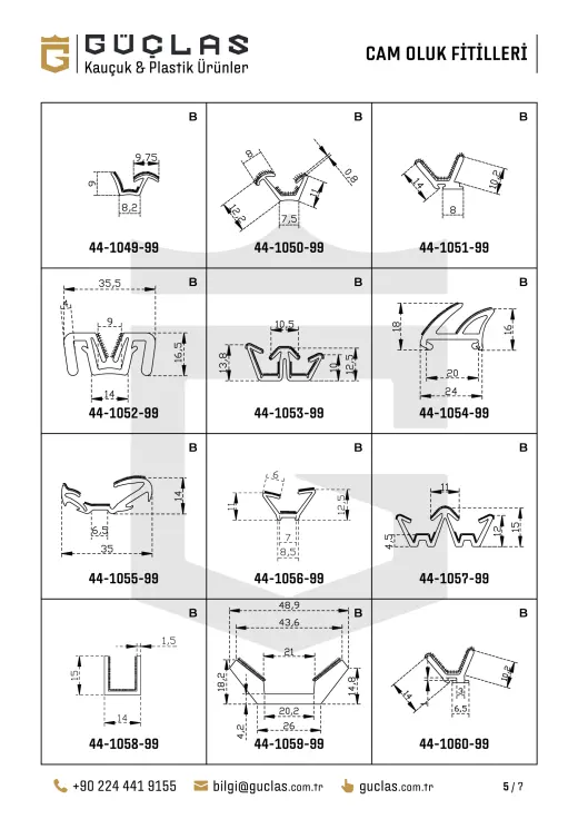 Cam Oluk Fitilleri — Katalog çizimi 5