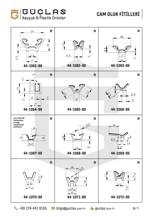 Cam Oluk Fitilleri — Katalog çizimi 6