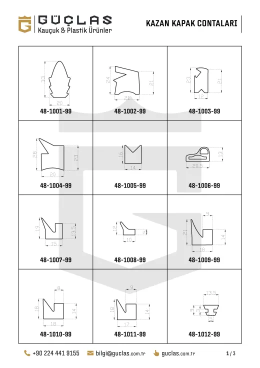 Kazan Kapak Contaları — Katalog çizimi 1