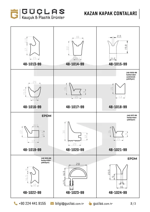 Kazan Kapak Contaları — Katalog çizimi 2