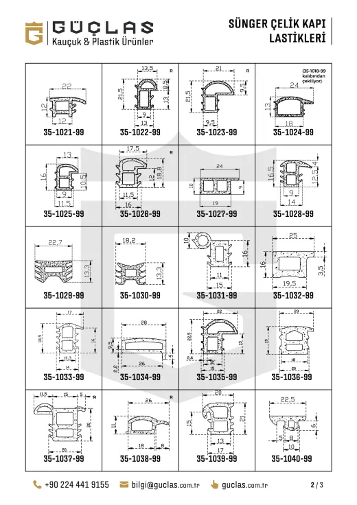 Sponge Steel Door Seals — Catalog drawing 2
